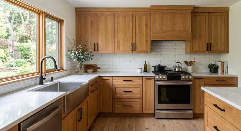 Oak Cabinet Remodeling in Bloomington, IN
